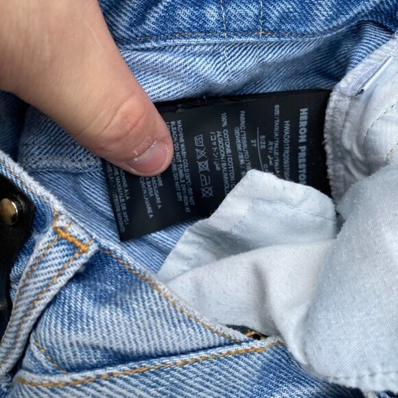 Heron Preston X Sami Miro Double Waistband Jeans Size 27 - Picture 8 of 8